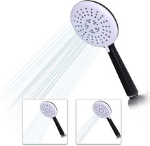 White And Matte Black Water Saving Showerhead 3 Settings Switch For Shower - £28.31 GBP