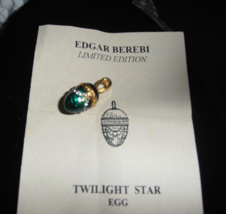 Edgar Berebi Limited Edition Twilight Star Green Enamel Egg Charm MIB w/COA - £18.55 GBP
