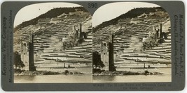 c1900&#39;s Real Photo Stereoview Keystone Mouse Tower and Ehrenfels Castle Germany - £12.41 GBP