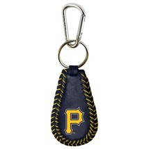 MLB Pittsburgh Pirate Genuine Leather Seamed Keychain with Carabiner by GameWear - $23.99