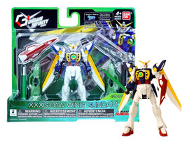 Gundam Infinity Series XXXG-01W Wing Gundam 4.5&quot; Figure with Zaku BAF NIP - £10.08 GBP