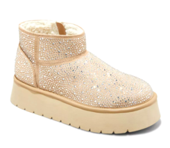 Wild Fable Mujer Beige Bling Missy Plataforma Botines con Memoria Foam P... - $10.05