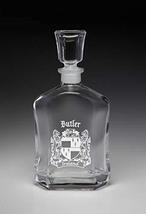 Butler Irish Coat of Arms Whiskey Decanter (Sand Etched) - £37.49 GBP