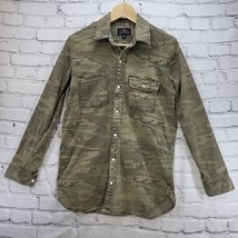 Lucky Brand Camo Shirt Jacket Shacket Green Mens Sz XS  - £19.45 GBP