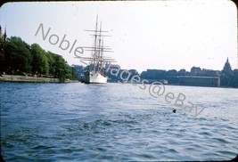 1950s Dutch Sailing Ship at Port Amsterdam Red-Border Kodachrome Slide - £3.17 GBP