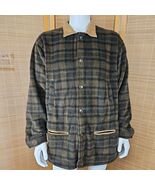 Vintage Orvis Fleece Teddy Jacket Mens XL Brown Black Plaid Faux Suede U... - €60,16 EUR