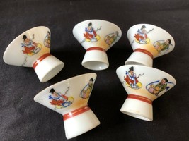 Ensemble De 5 Ancien Japonais Porcelaine Sake Tasses. Marquée Sealmark - $48.67