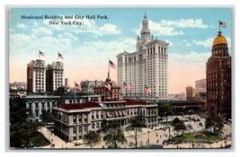 Municipal Building and City Hall New York CIty NY NYC UNP Unused DB Postcard W9 - £2.33 GBP