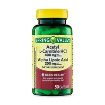 Spring Valley Acetyl L-Carnitine HCI 400 mg + Alpha Lipoic Acid 200 mg C... - $36.35