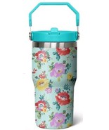 Stainless Steel ~ 20 Oz Tumbler ~ Top Handle ~ ROMANCE ~ Coffee Mug w/Fl... - $61.27 CAD