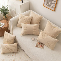 18x18in Cotton Linen Vintage Throw Pillow Cover Sofa Bed Cushion Covers Farmlife - £15.97 GBP