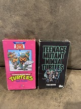 Teenage Mutant Ninja Turtles VHS The Movie &amp; Turtles Cartoon April Fooli... - $336.54 MXN