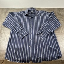 BCBG MAXAZRIA MENS Flip Cuff Medium Slim fit Striped Dress Shirt 16 1/2 ... - £8.21 GBP