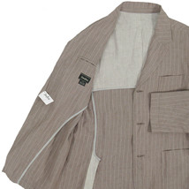 NEW Neiman Marcus Sportcoat (Jacket)!  Taupe with Light Tan Stripes  Linen - £125.29 GBP