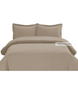 Tektrum Duvet Cover Set 3 Piece 3pc - Super Soft/Durable Fabric  - Taupe... - $38.77 CAD
