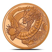 The Chinese Dragon 1 oz Copper Round, World of Dragons Series - $11.00