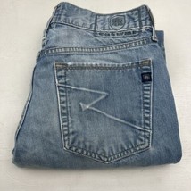 Rock &amp; Republic Neil Mens Blue Denim Jeans Straight Leg 30x34 Light Dist... - $23.38