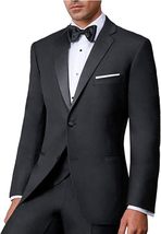 IKE Behar Super 120&#39;s Wool 2-Button Slim Fit Notch Lapel Tuxedo with Matching Pa - £335.05 GBP