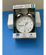 SHARP Twin Bell Alarm Clock In Original Box; Works great - $13.57