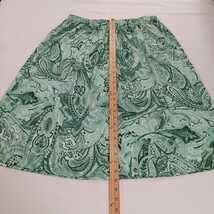 Maggie Sweet RN#120463 Women's Green Paisley A-Line Pull-On Skirt Size XL image 6