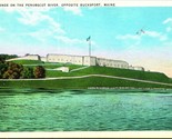 Lot of 5 Vintage Fort Knox &amp; Bucksport Maine Linen &amp; Chrome Postcards - ... - $5.89