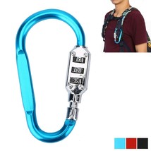 Locking Carabiner Combination Clip D Ring Aluminum Hook Luggage Outdoor ... - £13.33 GBP
