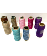 Vintage ONT and Empeco Spools Thread Purple Brown Blue Pink Teal Tan Tau... - £17.98 GBP