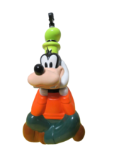 Vtg 70s Disney Goofy Big Sipper Water Drinking Bottle W/Straw Hard Plastic 11&quot;T - £7.75 GBP