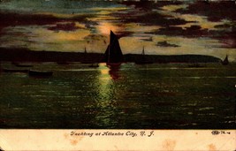 Vintage Atlantic City New Jersey-Yachting at Atlantic City- Sailboats 1910 BK27 - £2.32 GBP