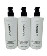 3 Apotheke Full Size Shampoo Conditioner Lotion White Vetiver 16 Oz Each - $69.97