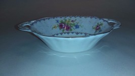 Vintage Royal Albert Petit Point Needlepoint cutout handle dish gilt - £23.74 GBP