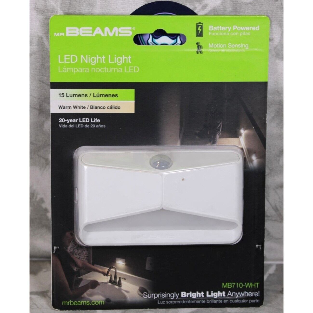 Beams MB710 15 Lumen LED Wireless Battery Powered Motion Sensing LED Nig... - $12.79