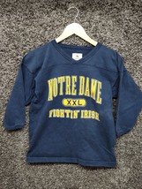 Vintage Notre Dame Fightin Irish Navy Blue Sweater Shirt Galt Sand Youth Large - £29.32 GBP