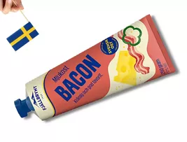 1 Tube of Fjällbrynt Bacon Mjukost 250g (8.81 Oz), Swedish bacon cheese ... - $8.39