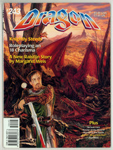 Dragon Magazine 243 Margaret Weis Dragonlance Raistlin Stephen Daniele TSR AD&amp;D - £13.18 GBP