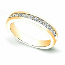 0.75CT Canal Conjunto Imitación Diamante 14K Oro Amarillo Chapado Pedida Anillo - £160.62 GBP