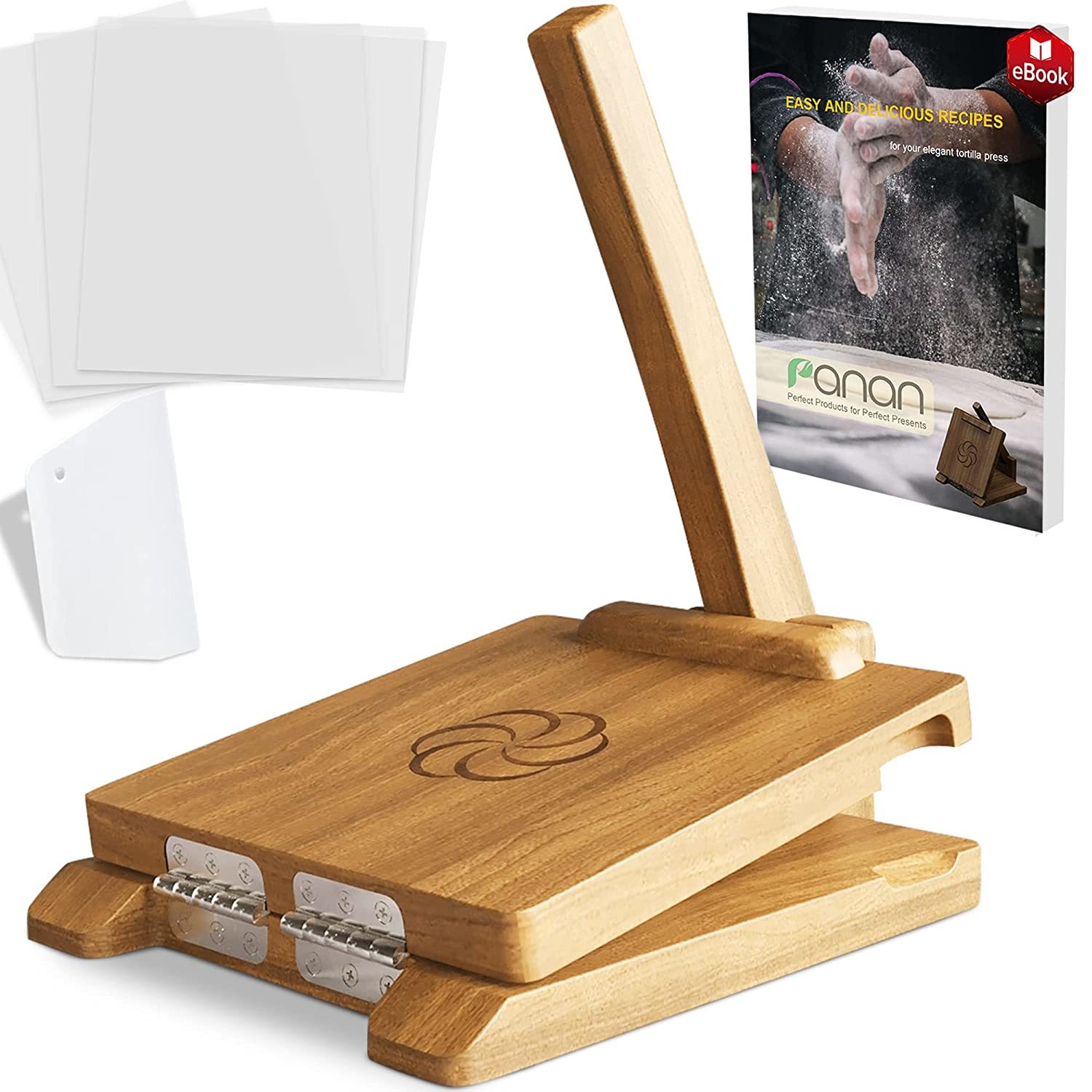 Primary image for Wooden Tortilla Press Mexican Tortillera Presser Made From Natural Food-Grade Ac