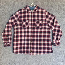 Legendary Whitetails Button Shirt Women 1X Red White Blue Plaid Flannel ... - £11.99 GBP