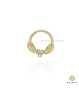 Kimia 14K Gold Septum Daith Piercing, Natural Diamond, Women Nose Ring e... - $384.02 CAD+