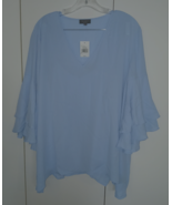THE LIMITED LADIES 3/4 BELL SLEEVE PULLOVER THIN V-NECK DRESSY TOP-XL-NW... - $46.41 CAD