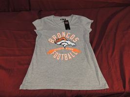 NFL 2026 Licensed Women's Denver Broncos Shirt Raglan Jersey Gray Orange... - $15.83