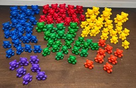 Lot Of 114 Counting Counter Sorting Bears 6 colors 3 sizes - £11.99 GBP
