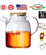 60.8oz Borosilicate Glass Teapot - Elegant Design for Hot and Cold Drinks - $719.88 MXN