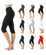 Womens Seamless Soft Cotton Stretch Basic Capri Knee Leggings - £10.07 GBP+