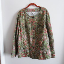 Womens Denim Charter Club Paisley Jacket 2X - $736.94 MXN
