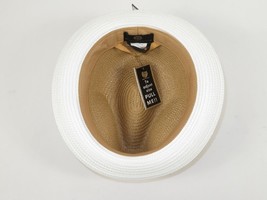 Men's Bently Semi Crushable Fedora Briad Straw Hat Enzo EN204 Cognac White image 6