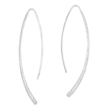 Stardust Elegance Arch Wire Sterling Silver Slide Through Earrings - £9.40 GBP