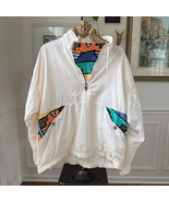 Vintage 90s VanGrack Abstract Satin Nylon Pullover Hip Hop Streetwear XL - $75.70 CAD