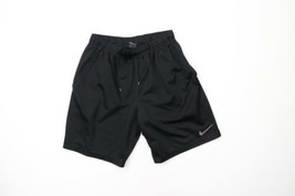 Nike Dri-Fit Mens Size Large Big Swoosh Logo Running Jogging Gym Shorts Black - £31.54 GBP
