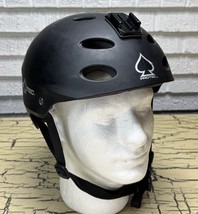 PRO-TEC Matte Black Skateboard Bike BMX Sports Helmet Go Pro Attachment ... - $24.99
